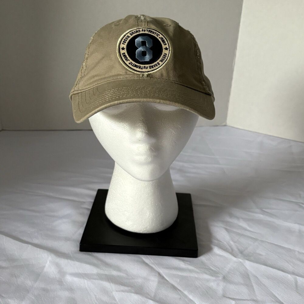 Vintage Fossil Tan Baseball Hat 100% Cotton Adjustable
